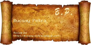 Bucsay Petra névjegykártya